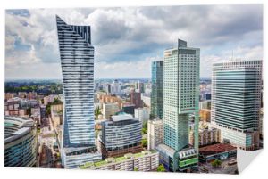 Warszawa, Polska. Wieżowce biznesowe w centrum miasta, centrum miasta