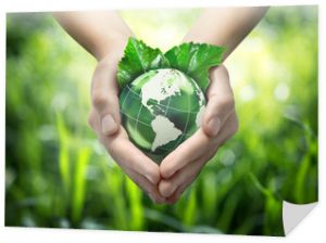 Zielona planeta w twoich rękach - usa - koncepcja środowiska