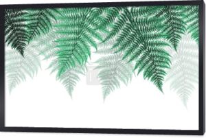 Tropikalna tapeta, Tropikalne drzewa i liście, projekt tapety do druku cyfrowego - ilustracja 3D