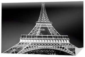 Wieża Eiffla w artystycznej tonacji, czarno-biała, Paryż, Francja