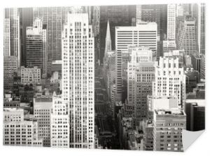 Czarno-biały widok na Nowy Jork