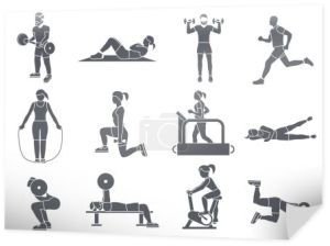 siłownia sport ćwiczenia ikony