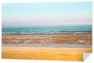 plaża o zachodzie słońca - efekt filtra retro vintage