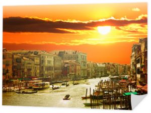 Canal Grande w Wenecji o zachodzie słońca