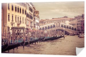 Canal Grande z mostem Rialto w Wenecji, Włochy