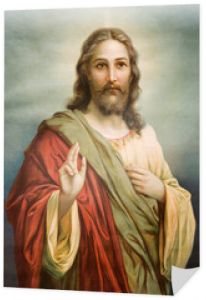 Kopia typowego katolickiego wizerunku Jezusa Chrystusa