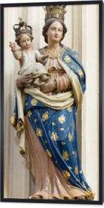 Leuven - Rzeźbiona figura Madonny z kościoła św. Michała
