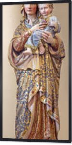 Brugia - polichromowana figura Madonny w ul. Kościół Idziego