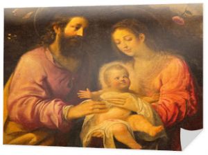 Sewilla - Malowanie Świętej Rodziny w kościele Iglesia de la Anunciacion