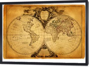 mapa świata 1752