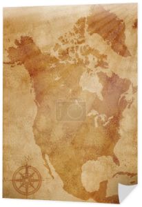 Ilustracja mapy Ameryki Północnej