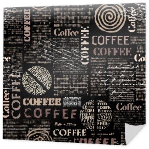 Kawa. Abstrakcyjny wzór kawy. Bezproblemowy obraz