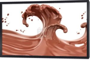 Splash czekolady na białym tle renderowania 3d