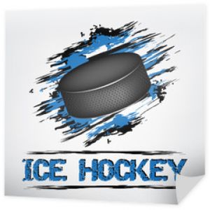Hokej na lodzie tło z efektem krążka i grunge