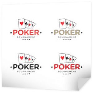 Zestaw logo wektor pokera