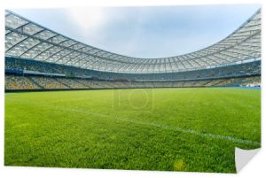 Panoramiczny widok na boisko do piłki nożnej