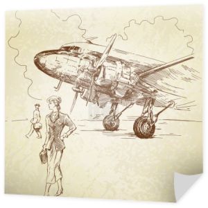 sztuka samolotem - ilustracja