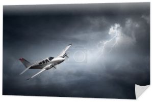 Samolot w burza z piorunami