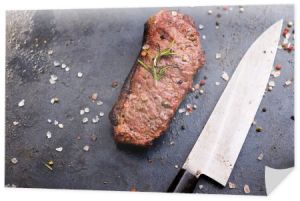 Stek steki jedzenie mięso nóż wołowiny