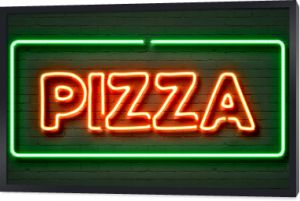 Neonowy znak pizzy