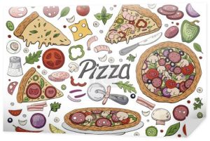 Big pizza włoski i składniki pizzy 