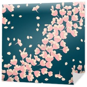 bezszwowy wzór z sakura kwiaty