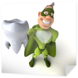 superhero gospodarstwie zębów 