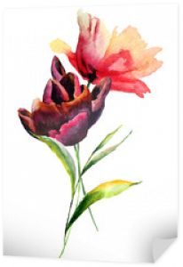 Tulipany i kwiaty maku