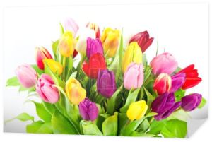 bukiet kwiatów kolorowe tulipany