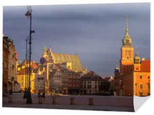 Zamek Królewski w Warszawie, o wschodzie słońca