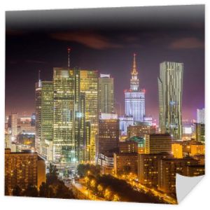 Warszawa Śródmieście w nocy