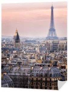 Widok na Paryż i Wieżę Eiffla z góry