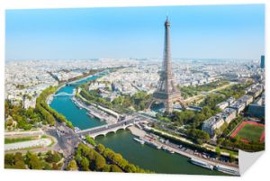 Widok z lotu ptaka na wieżę Eiffla, Paryż