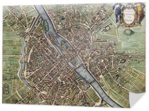 Paryż zabytkowa mapa