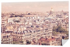 Miasto Paryż, Francja. Retro filtrowane kolory.