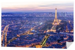 Wieża Eiffla w nocy, Paryż