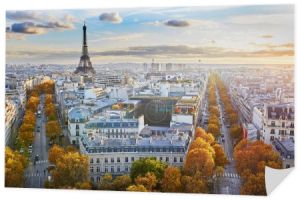 Antenowe panoramiczny pejzaż widok na Paryż, Francja
