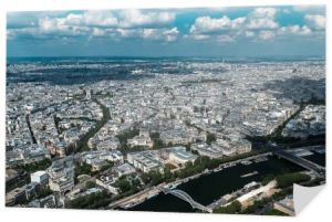 Widok z lotu ptaka na Paryż, Sekwana, Francja