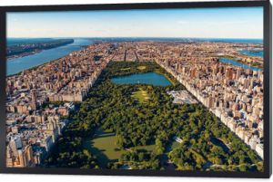 Widok z lotu ptaka na Manhattan, Nowy Jork i Central Park