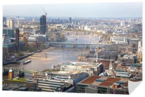Widok z lotu ptaka z Londynu. Panoramy Londynu postaci 32 piętrze budynku Walkie-Talkie
