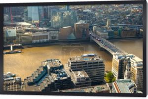 City of London ptaka, Tamizy i mosty. Panoramy Londynu postaci 32 piętrze budynku Walkie-Talkie