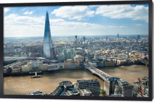 Ludzie oglądać panoramę Londynu od 32 piętrze oglądanie sali
