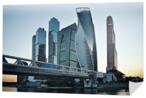 MOSKWA - 04 sierpnia 2016: Wieżowce z ce business biznesu miasta Moskwy