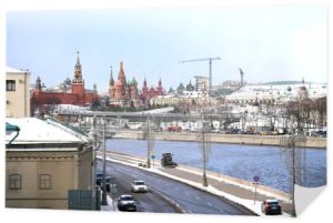 Piękne krajobrazy moskiewskiej zimy Kreml