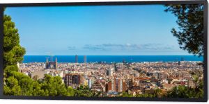 Panoramiczny widok na Barcelonę