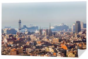 Barcelona panoramę panorama godzinie niebieski