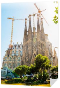 BARCELONA, HISZPANIA - 27 maja 2016: La Sagrada Familia. Imponująca katedra zaprojektowana przez Gaudiego, która jest budowana od 19 marca 1882 roku i jeszcze nie ukończona