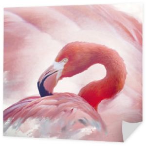 Malarstwo akwarelowe Flamingo