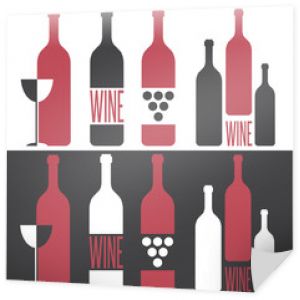 zestaw ilustracji wektorowych na temat wina