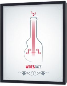 butelka wina jazz projekt tło wektor